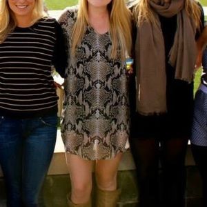 Snakeskin print dress